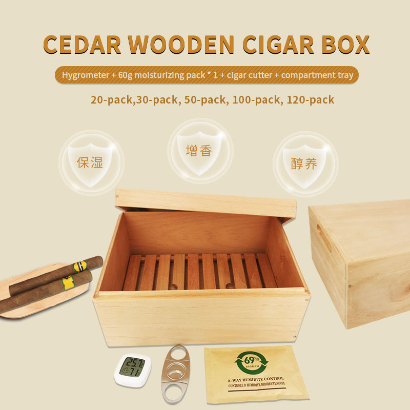 Cedar Wooden Cigar Box 